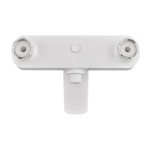 Смеситель для душевой кабины Plamix Lucas-003 SET White со шлангом, воронкой и кронштейном (PM0711) №5