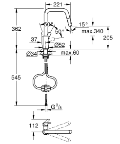 Смеситель для кухни Grohe Eurosmart (30619000) №4
