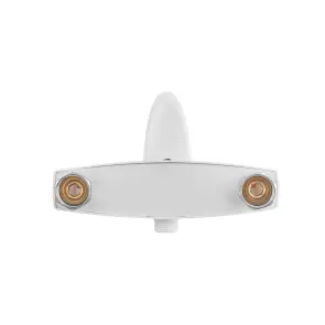 Смеситель для душевой кабины Plamix Cezar-003 SET White (со шлангом, воронкой и кронштейном) (PM0665) №5