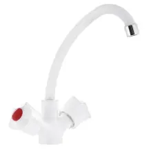 Смеситель для кухни Plamix Ama-271 White (без подвода) (PM0696)