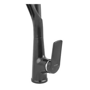 Смеситель для кухни Plamix Lucas-017 SET BLACK REFL.Black с подводом (PM0717) №6