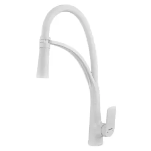 Смеситель для кухни Plamix Lucas-017 SET White REFL.White с подводом (PM0716) №1