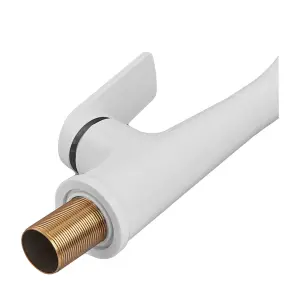 Смеситель для кухни Plamix Lucas-017 SET White REFL.White с подводом (PM0716) №2
