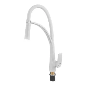 Смеситель для кухни Plamix Lucas-017 SET White REFL.White с подводом (PM0716) №3