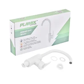 Смеситель для кухни Plamix Diego-011 White (без подвода) (PM0657) №6