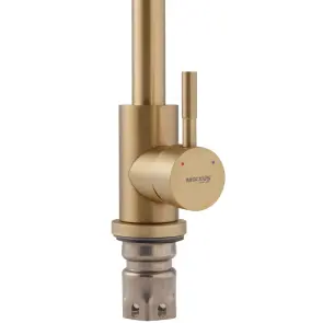 Смеситель для кухни Mixxus SUS-011 Brushed Gold из нерж.стали SUS304 (Цвет матовое золото) (MI8435) №2