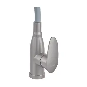 Смеситель для кухни PLAMIX CEZAR-011-B SET GRAPHITE REFL.GRAY с силиконовым изливом, с подводом (PM0720) №3