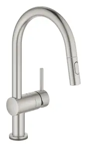 Сенсорний змішувач для кухні з висувним виливом Grohe Minta Touch (31358DC2) №1