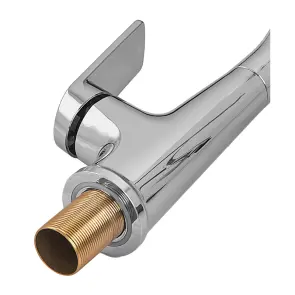 Смеситель для кухни Plamix Lucas-017 SET CHROME REFL.Grey с подводом (PM0715) №3