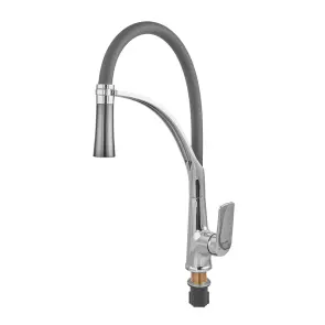 Смеситель для кухни Plamix Lucas-017 SET CHROME REFL.Grey с подводом (PM0715) №5