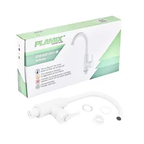 Смеситель для кухни Plamix Diego-011-B White (без подвода) (PM0658) №4