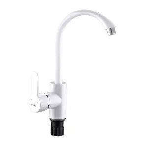 Смеситель для кухни Plamix Leon-011 White (с подводкой) (PM0614) №1