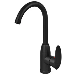 Смеситель для кухни Plamix Cezar-011-B SET Matte black (с подводкой) (PM0668) №1