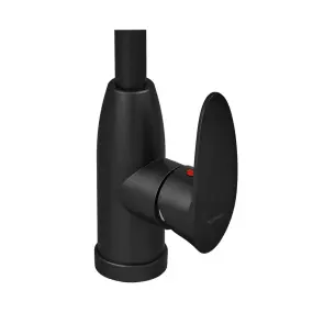 Смеситель для кухни Plamix Cezar-011-B SET Matte black (с подводкой) (PM0668) №7