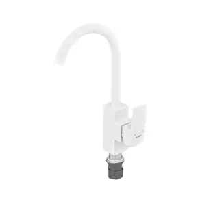 Смеситель для кухни Plamix Kubus-011 SET White (с подводкой) (PM0674) №6