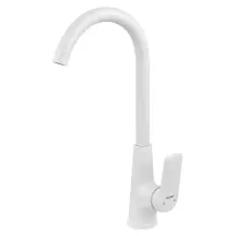 Смеситель для кухни Plamix Lucas-011 SET White с подводом (PM0714)