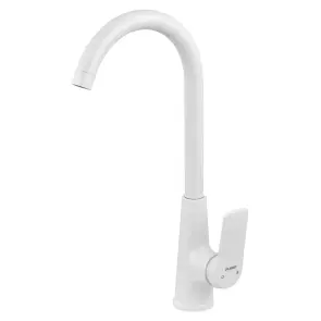 Смеситель для кухни Plamix Lucas-011 SET White с подводом (PM0714) №1