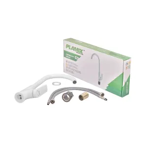 Смеситель для кухни Plamix Lucas-011 SET White с подводом (PM0714) №3