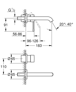 Змішувач для раковини прихованого монтажу Grohe Essence M-Size (29192001) №2
