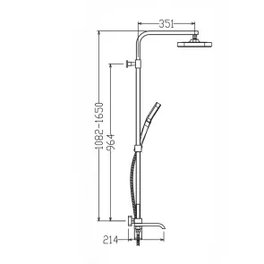 Душевая колонна со смесителем KOER KB-56037-01 3 функции (Цвет хром) (KR6001) №2