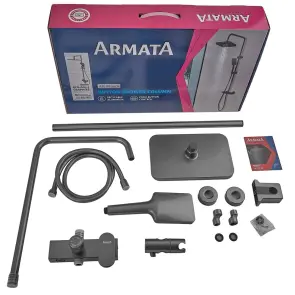 Душова колона зі змішувачем з алюмінію ARMATA BCD-009-J GRAPHITE, 3 режими (CH6558) №4