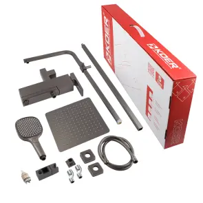 Душова колона зі змішувачем KOER KB-56009-07 3 функціі (Колір графіт) (KR5988) №7