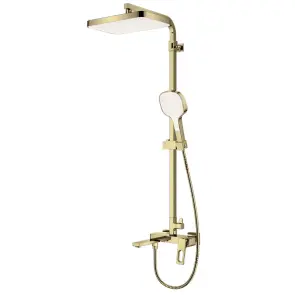 Душевая колонна со смесителем KOER KB-56031-12 3 функции (Цвет матовое золото) (KR5974) №1
