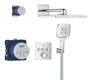 Душевая система скрытого монтажа на 3 выхода с термостатом Grohe Grohtherm SmartControl (34864000) №3