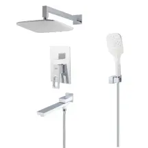 Душевая система встроенная KOER KB-66009-04 3 функции (Цвет хром+белый) (KR5990)