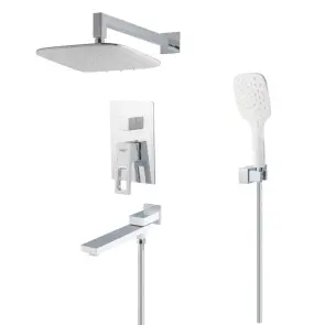 Душевая система встроенная KOER KB-66009-04 3 функции (Цвет хром+белый) (KR5990) №1