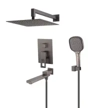 Душевая система встроенная KOER KB-66009-07 3 функции (Цвет графит) (KR5991)