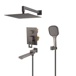 Душевая система встроенная KOER KB-66009-07 3 функции (Цвет графит) (KR5991) №11