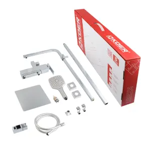Душевая колонна со смесителем KOER KB-56039-01 3 функции (Цвет хром) (KR5995) №8