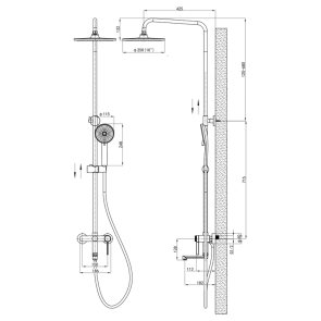 Душова колона зі змішувачем Mixxus Premium Verdi 009-J (MI8244) №7