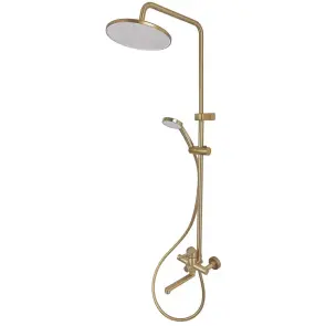 Душова колона зі змішувачем Zerix Rex-009-J Brushed Gold з нерж. сталі (Колір мат. золото) (ZX6125) №1