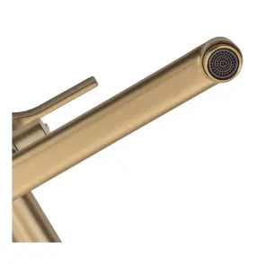 Душова колона зі змішувачем Zerix Rex-009-J Brushed Gold з нерж. сталі (Колір мат. золото) (ZX6125) №8