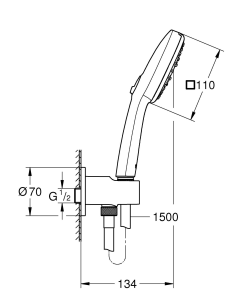 Душовий набір Grohe Tempesta Cube 110, 3 режими (26910003) №7