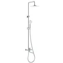 Душевая колонна со смесителем Zerix Rex-009-J Chrome с нерж. стали (Цвет хром) (ZX6124)
