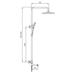 Душевая колонна с термостатическим смесителем Koer KB-57029-12 3 функции (Цвет матовое золото) (KR5956) №2