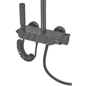 Душова колона Champion PBM-009-J Graphite зі змішувачем з кнопковим перемикачем, 4 режими (CH6501) №3