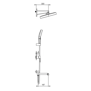 Вбудована душова система Koer KB-66029-07 3 функції (Колір графіт) (KR5954) №7