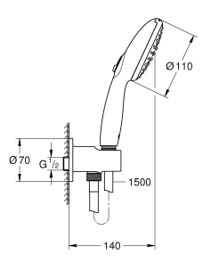 Душевой набор Grohe Tempesta 110, 2 режима (26406003) №6