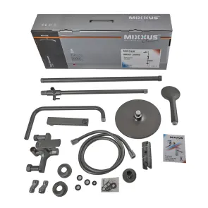 Душова колона зі змішувачем Mixxus Premium MONE 009-J Graphite (MI6783) №9