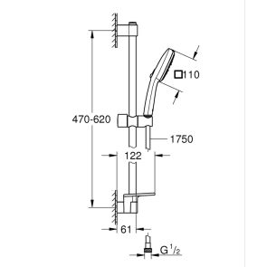 Душовий гарнітур Grohe Tempesta Cube 110, 3 режими (27929003) №2