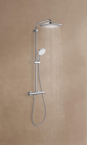 Душевая система с термостатом для настенного монтажа Grohe Tempesta System 250 Cube (26689001) №10