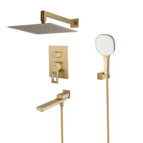 Душевая система встроенная KOER KB-66009-12 3 функции (Цвет матовое золото) (KR5992) №1