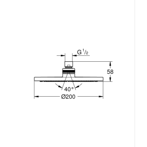 Прихована душова система Grohe Eurosmart New Tempesta 200 (UA25183003) №8