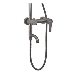 Душова колона із змішувачем Champion SAP-009-J Graphite (нерж. сталь) (CH6165) №8