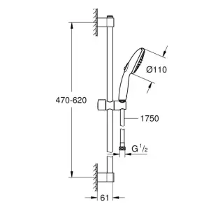 Душевой гарнитур Grohe Tempesta 110 2 режима струи (27598003) №2