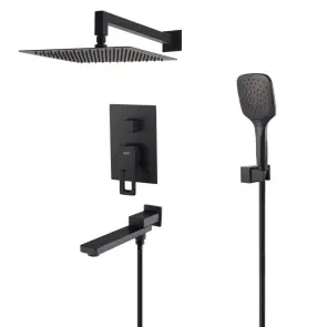 Душевая система встроенная KOER KB-66009-05 3 функции (Цвет черный) (KR6020) №1